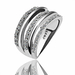 รูปย่อ bondsnet Size O 18k 18ct White gold GP Band Wedding Crystal Lab Diamond Ring TD-179 รูปที่1