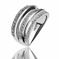 bondsnet Size O 18k 18ct White gold GP Band Wedding Crystal Lab Diamond Ring TD-179