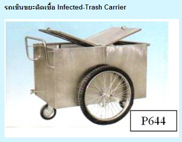 P644 รถเข็นขยะติดเชื้อ  Infected-Trash Carrier รูปที่ 1