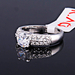 รูปย่อ bondsnet Size Q 18k 18ct White gold GP Band Wedding Crystal Lab Diamond Ring TD-177 รูปที่2