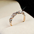 Size R 1/2 bondsnet 18k 18ct Rose gold GP Band Wedding Crystal Lab Diamond Ring TD-291