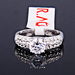 รูปย่อ bondsnet Size Q 18k 18ct White gold GP Band Wedding Crystal Lab Diamond Ring TD-177 รูปที่1