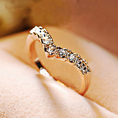 bondsnet Size Q 18k 18ct Rose gold GP Wedding Crystal Lab Diamond Ring TD-148