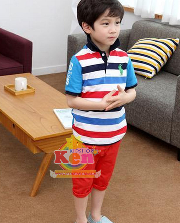 CISI เสื้อโปโลเด็กแขนสั้น POLGEN University สีฟ้า รูปที่ 4
