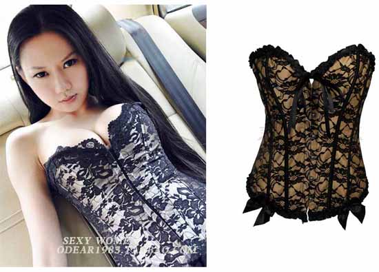 Corset คอร์เซ็ตพร้อมจีสตริงลูกไม้สวยเซ็กซี่ลดเอว ลดพุง ไซส์ L - พร้อมส่งC001 ราคา1350บาท รูปที่ 1