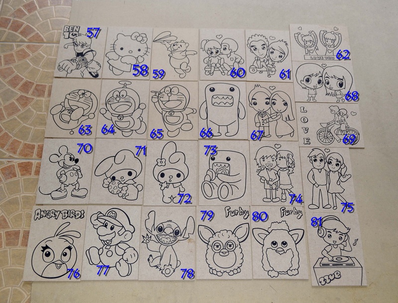 จำหน่าย จิ้มแปะ แผ่นกระดานการ์ตูนระบายสี งานเปเปอร์เคล ปลีกและส่ง รูปที่ 6