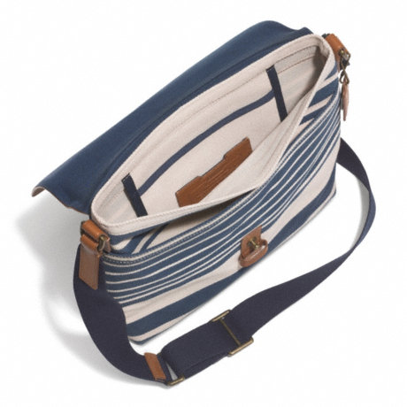 กระเป๋าผู้ชาย COACH HERITAGE BEACH VINTAGE STRIPE MAP BAG F71271 รูปที่ 3
