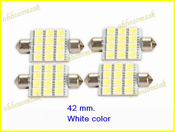 ขายหลอดไฟ LED ในห้องโดยสาร 2X3, 3 X 4 , 4 X 4 ดวง, สว่างมาก สีขาว ,ฟ้า ใช้เปลี่ยนเพิ่มความสว่างในห้องโดยสารรถยนต์ รูปที่ 4