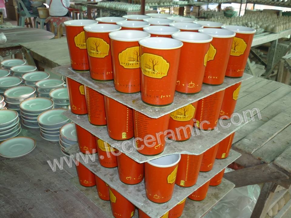 แก้วเซรามิค ( เซรามิคสกรีนโลโก้ราคาโรงงาน ) **แก้วเซรามิค , Mug,ชุดแก้วกาแฟ รูปที่ 3