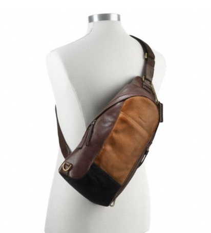 กระเป๋าผู้ชาย COACH BLEECKER LEATHER COLOR BLOCK CONVERTIBLE SLING F70796  รูปที่ 4