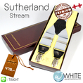 Sutherland Stream - สายเอี้ยม Suspenders สายสีเทาอ่อน ขนาดสาย กว้าง 3.5 เซนติเมตร