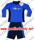 ชุดว่ายน้ำเด็ก เสื้อแขนยาว-กางเกง UV Nelson กันรังสียูวี สีน้ำเงิน-ดำ กางเกงว่ายน้ำเด็ก เสื้อผ้าเด็ก รหัส swmuv005