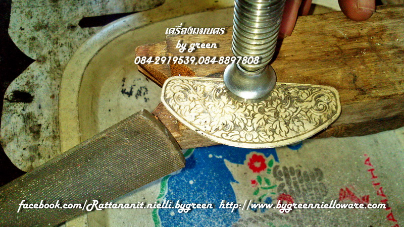 เครื่องถมนคร by green จี้ถมเงิน ลายดอกพุดตาน พร้อมสร้อยคอ รูปที่ 4