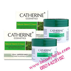 โปรโมชั่นแพคคู่ CATHERINE COSMETICS NATURAL VITAMIN E CREAM 100 ml. รูปที่ 1