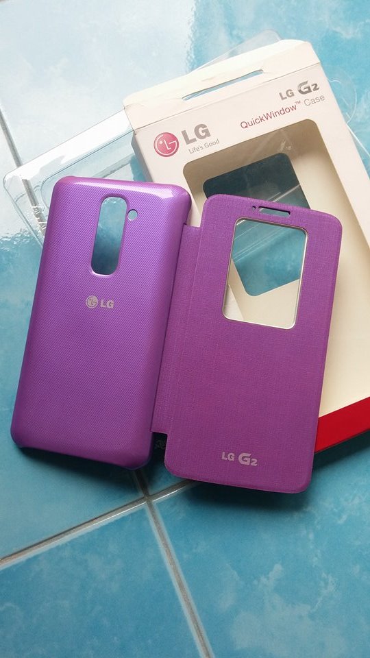 ขาย lg g2 quick window case สีม่วงสด สวยมากค่ะ รูปที่ 1