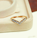 รูปย่อ Size Q bondsnet 18k 18ct Rose gold GP Wedding Crystal Lab Diamond Ring TD-148 รูปที่3