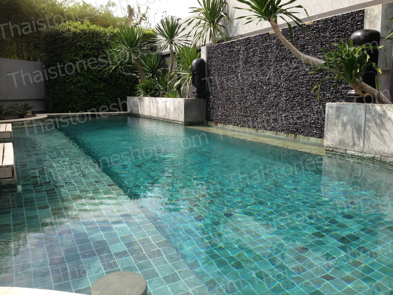 หินปูสระว่ายน้ำ green sukabumi 10x10 cm. คุณภาพเกรด premium คัดเกรด แล้ว สินค้า มี Stock พร้อมส่ง รูปที่ 4