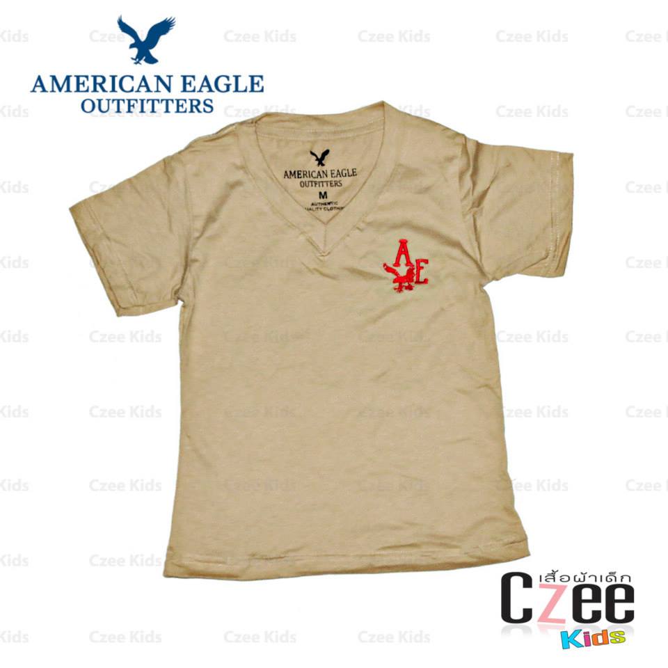 เสื้อผ้าเด็ก เสื้อยืด American Eagle สีน้ำตาลอ่อน รูปที่ 1