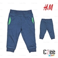 กางเกงขายาวสีน้ำเงินขอบยางยืด H&M