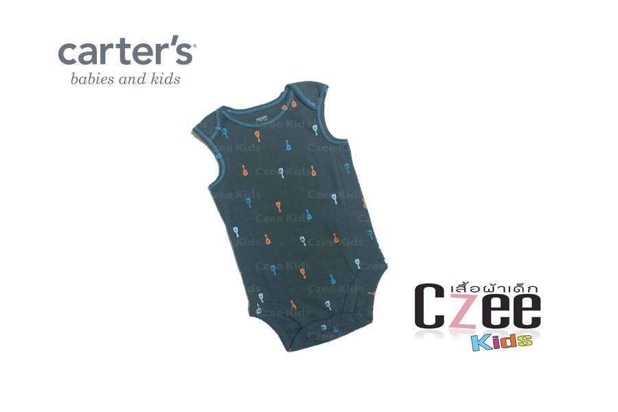 เสื้อผ้าเด็ก ชุดบอดี้สูท (Carter’s) สีเทาเข้ม(ลายกีต้าร์) รูปที่ 1