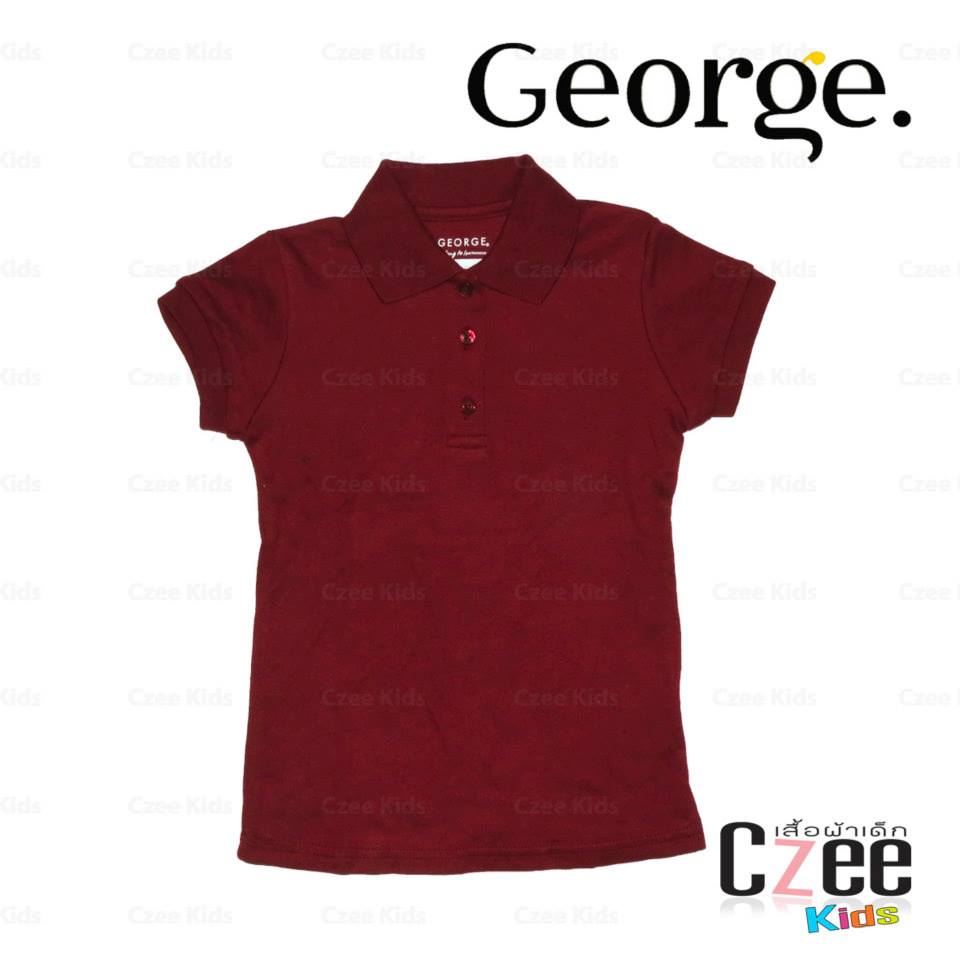 เสื้อผ้าเด็ก เสื้อโปโล George สีม่วงแก่ รูปที่ 1