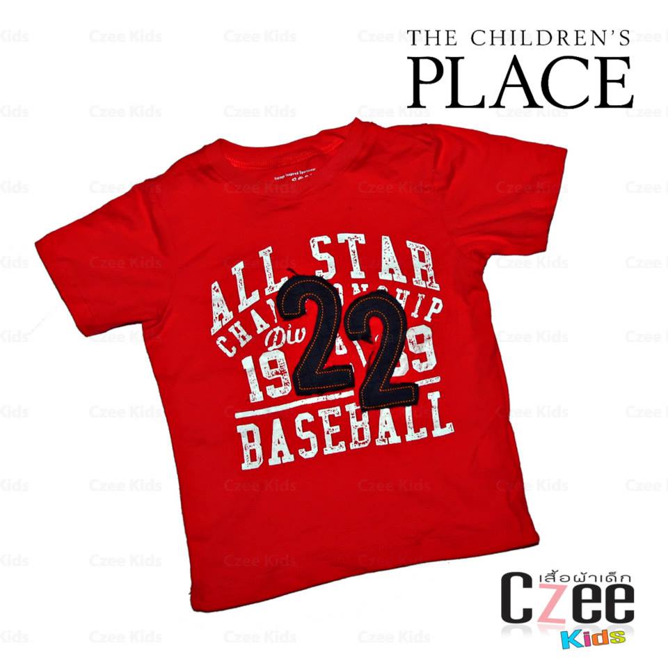 เสื้อผ้าเด็ก เสื้อยืด The Children Place สีแดง รูปที่ 1