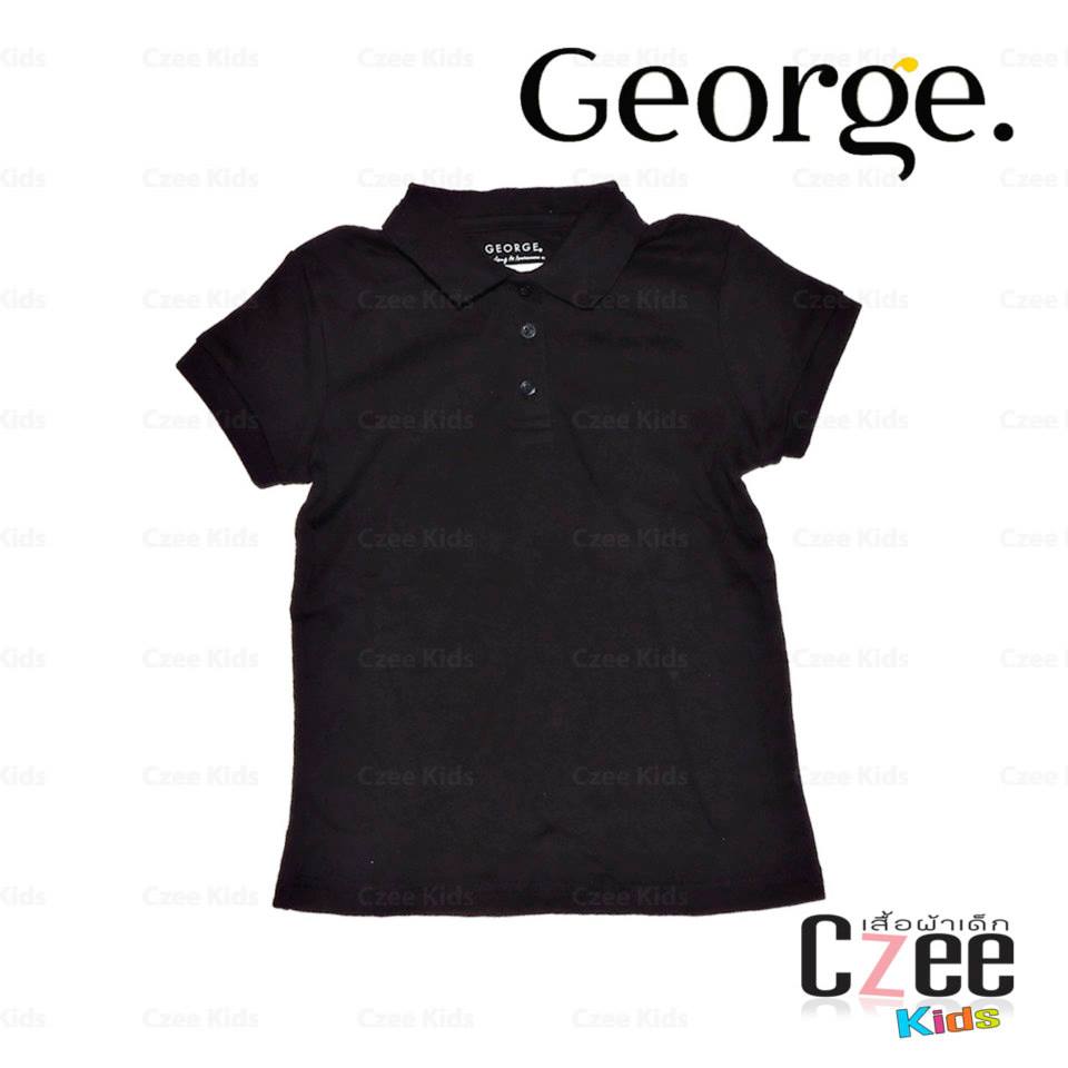 เสื้อผ้าเด็ก เสื้อโปโล George สีดำ รูปที่ 1