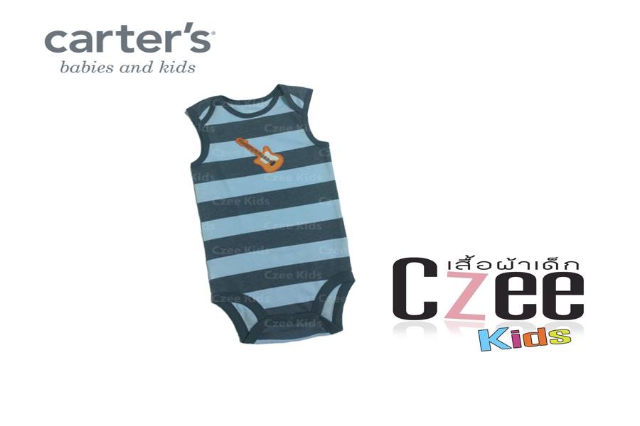 เสื้อผ้าเด็ก ชุดบอดี้สูท (Carter’s) สีเทาสลับฟ้า รูปที่ 1