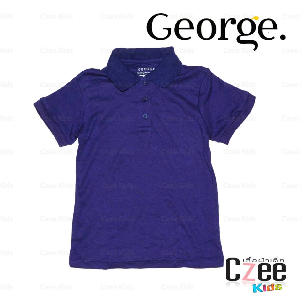 เสื้อผ้าเด็ก เสื้อโปโล George สีม่วง รูปที่ 1