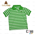 เสื้อผ้าเด็ก เสื้อเชิ๊ต baby Gap สีเขียวตัดขาว