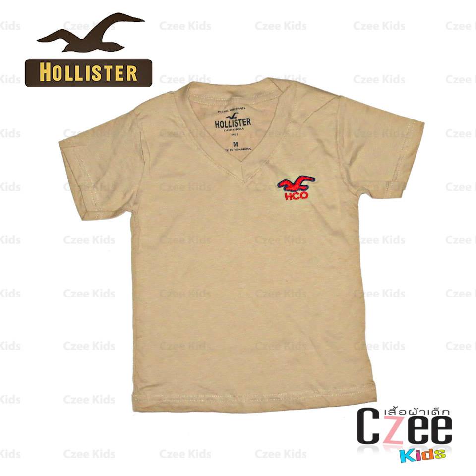 เสื้อผ้าเด็ก เสื้อยืด Hollister สีน้ำตาลอ่อน รูปที่ 1