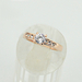 รูปย่อ Size Q bondsnet 18k 18ct Rose gold GP Band Wedding Crystal Lab Diamond Ring TD-196 รูปที่3