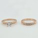 รูปย่อ Size Q bondsnet 18k 18ct Rose gold GP Band Wedding Crystal Lab Diamond Ring TD-196 รูปที่2