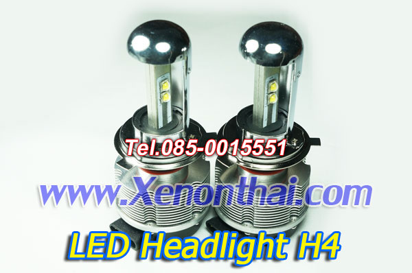 ไฟหน้าLED Headlight H4Hi lo 2400 Lumen ไม่ใช้พัดลม  รูปที่ 1