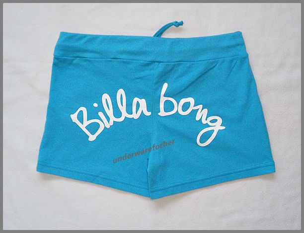 กางเกงขาสั้น BILLA BONG สีฟ้า LOGO สีเทา รูปที่ 3