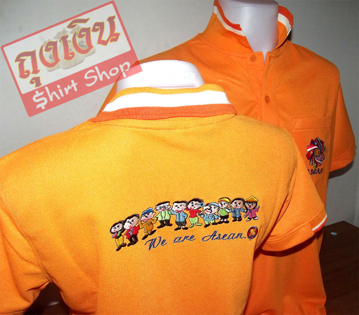 เสื้อโปโลสำเร็จรูป สีส้ม ทรงสปอร์ต สอบถามได้ที่ ไลน์ไอดี @tngshirtshop รูปที่ 5