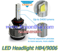 ไฟหน้าLED Headlight HB4 2400 Lumen ไม่ใช้พัดลม 