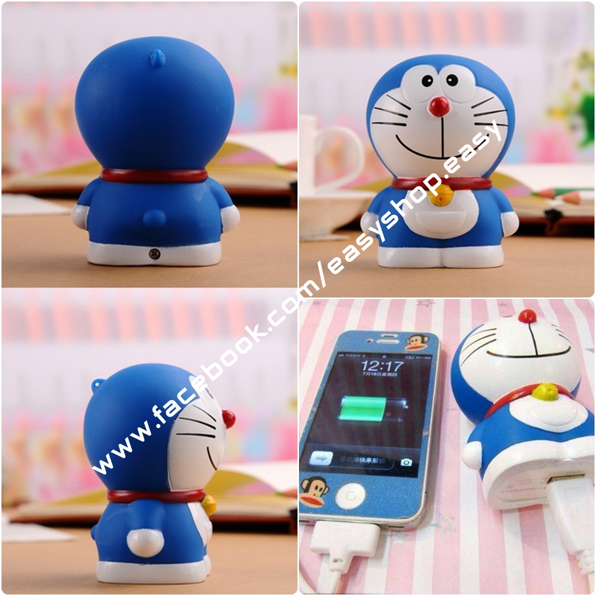 Powerbank โดเรมอน ความจุ 3200 mah ลดราคา เหลือ 5oo พร้อมส่งฟรี ems  รูปที่ 2