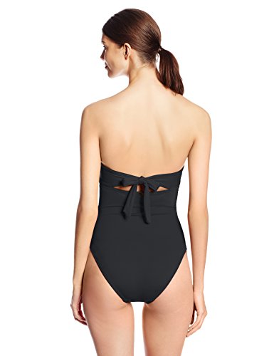Swimsuit Calvin Klein Women's Solid Shirred Underwire Bandeau Maillot One Piece Swimsuit (Type one Piece) รูปที่ 4