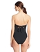 รูปย่อ Swimsuit Calvin Klein Women's Solid Shirred Underwire Bandeau Maillot One Piece Swimsuit (Type one Piece) รูปที่2
