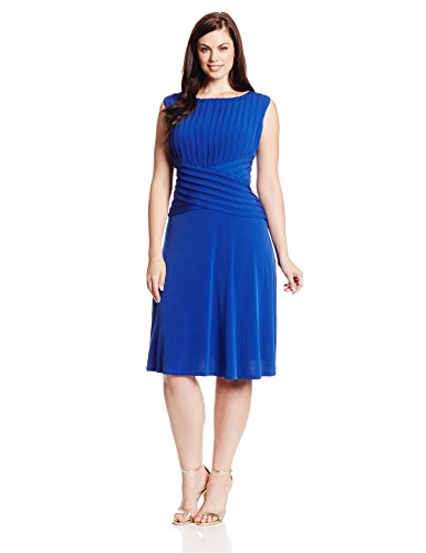 Calvin Klein Women's Plus-Size Sleeveless Cross Front Flare Dress ( Calvin Klein Night Out dress ) รูปที่ 1