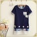 รูปย่อ Women's Summer Lace Cloth Leisure T-shirt Size ( Fengbay Knit tee ) รูปที่2