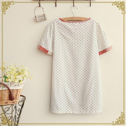 Women's Lattice Cloth Thin T-shirt Size ( Fengbay Knit tee ) รูปที่ 3