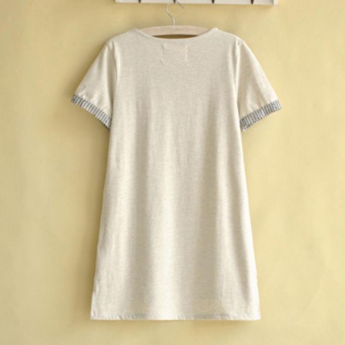 Women's Summer Pocket Cloth Sleeve T-shirt ( Fengbay Knit tee ) รูปที่ 3