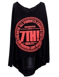 Camii Mia Women's Crewneck Hollow Batwing Sleeve T-Shirt ( Camii Mia Knit tee )
