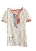 Women's Lattice Cloth Thin T-shirt Size ( Fengbay Knit tee )