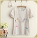 รูปย่อ Women's Embroidery Animal Sticking Cloth T-shirt Size ( Fengbay Knit tee ) รูปที่2