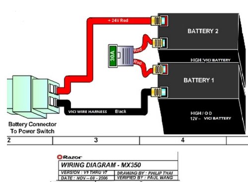 Razor 12 Volt 7Ah Electric Scooter Replacement Batteries VICI Brand High Performance - Set of 2 Includes New Wiring Harness (replaces 6-DW-7) ( Battery Razor ) รูปที่ 4