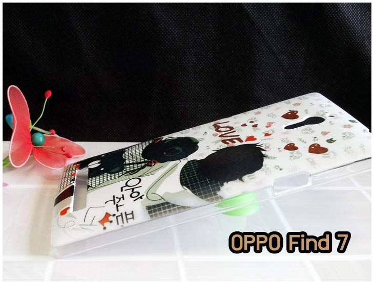 M781-08 เคสแข็ง OPPO Find 7 ลาย Cat & Fish รูปที่ 4