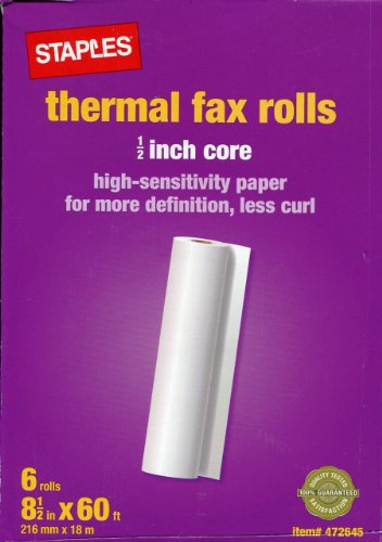 Thermal Fax Rolls 1/2-inch Core High Sensitivity Paper for More Definition, Less Curl รูปที่ 1